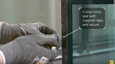 Visual display of window treatments for smart glass windows. 