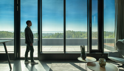 SageGlass Harmony installed in an office environment