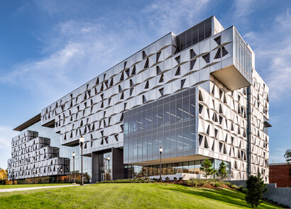 Front entrance to Malachowsky Hall For Data Science & Information Technology Building at the University of Florida